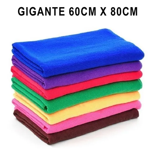 Flanela de Microfibra Fm Atacado Sortidos 60x80cm Para Limpeza Geral